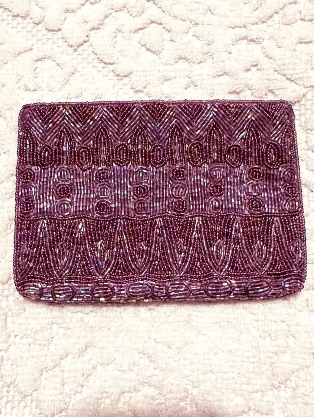 Lord & Taylor | Pouch | Lilac Beaded Pouch